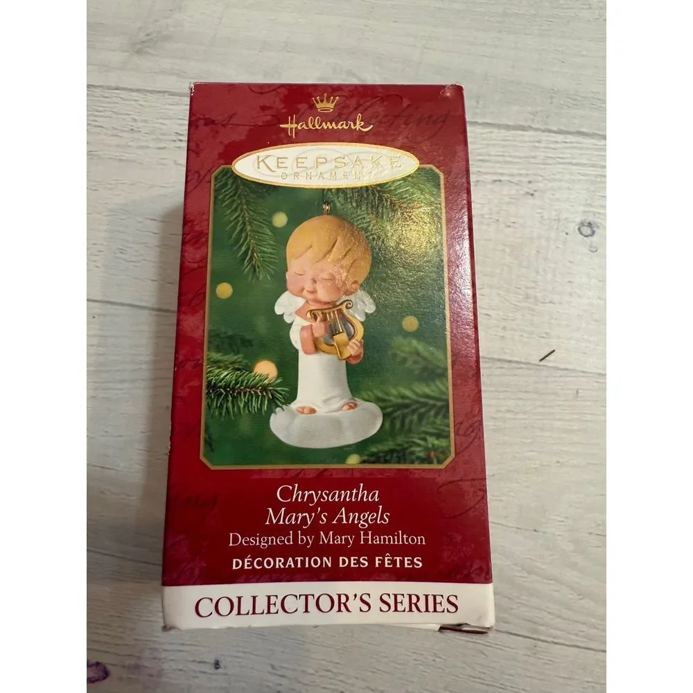 2001 Hallmark Keepsake Christmas Ornament Marys Angels‎ Vintage Box Chrysantha